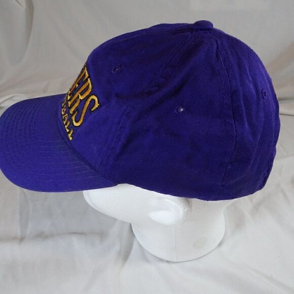 Vintage 90s Champions NBA Lakers Basketball Men Purple Adjustable Hat Cap - Picture 2 of 9